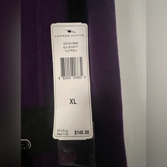 NWT Ralph Lauren Womens Purple Cotton Long Sleeve Sweater Size XL - Picture 7 of 8